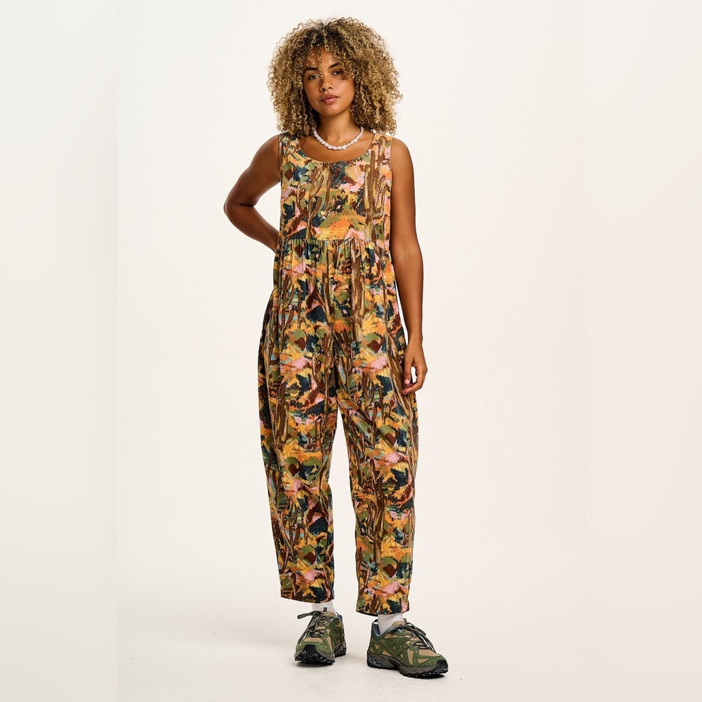 Lucy & Yak Camouflage Pants Olive Green Brown
